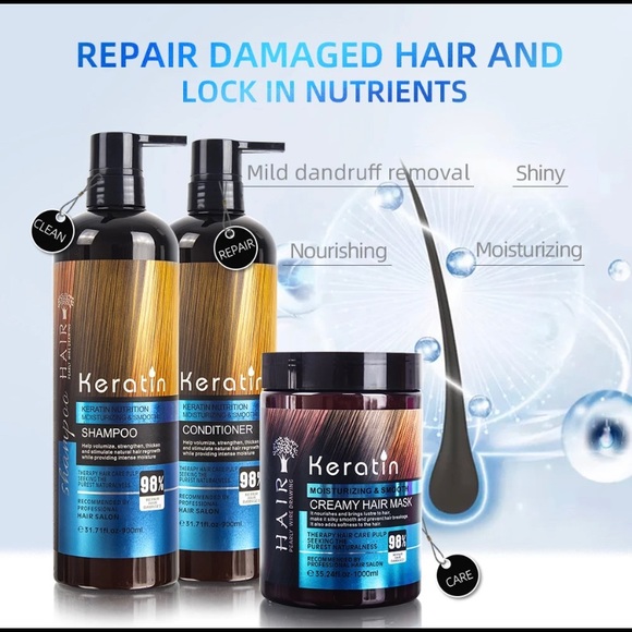 Treatment to repair hair damaged by bleaching and excessive ironing